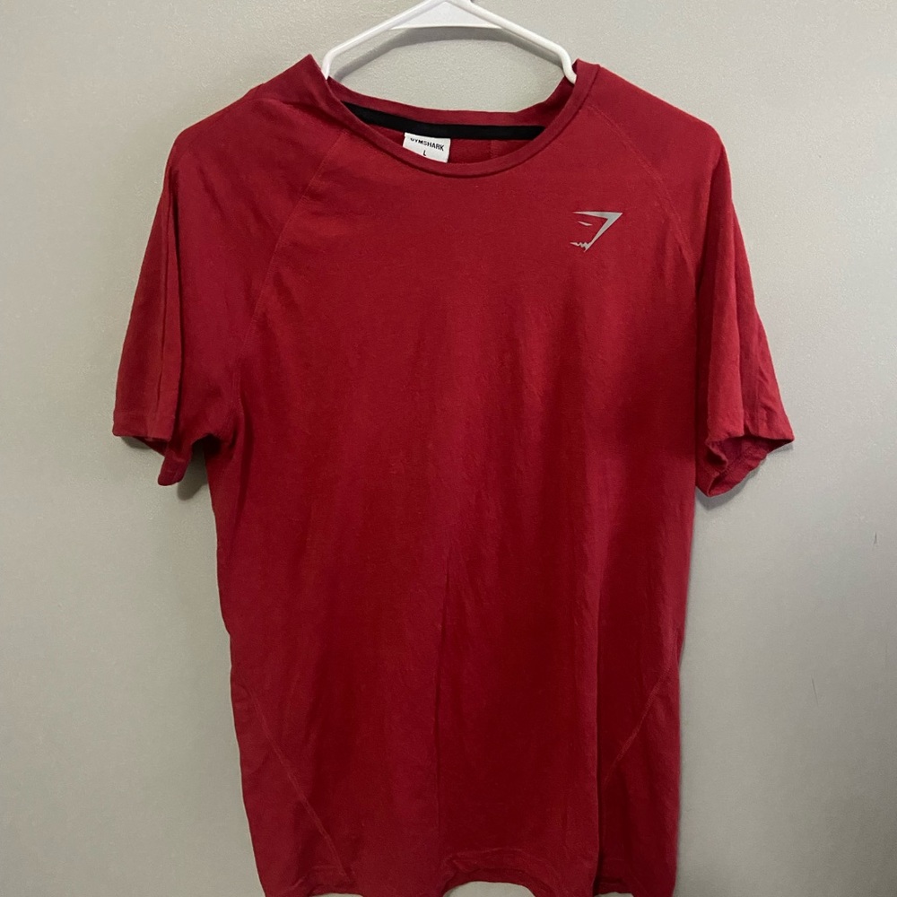 Red Gymshark Workout Tee
